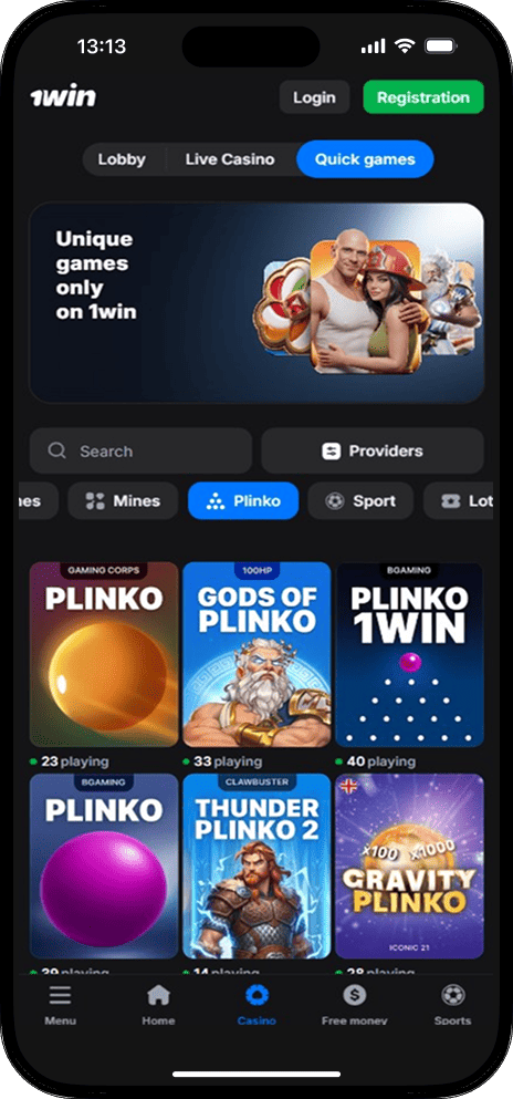 1Win Casino Plinko